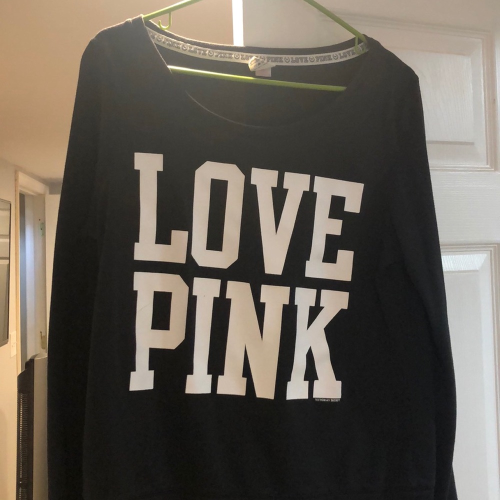 Black Victoria’s secret Pink crew neck